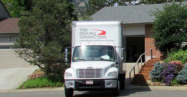 Moving Connection truck on site in Boulder